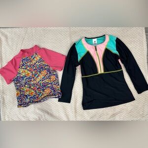 Adidas & Lands’ End Girls swimsuit